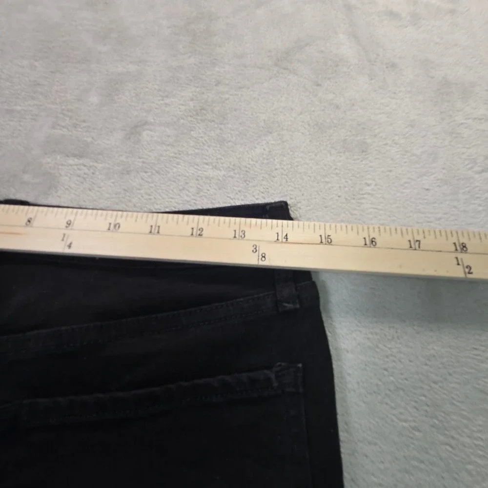 Old Navy Rockstar Super Skinny Jeans Black Mid-Rise Stretch Denim Womens 8